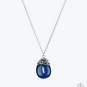 Blue tear drop necklace